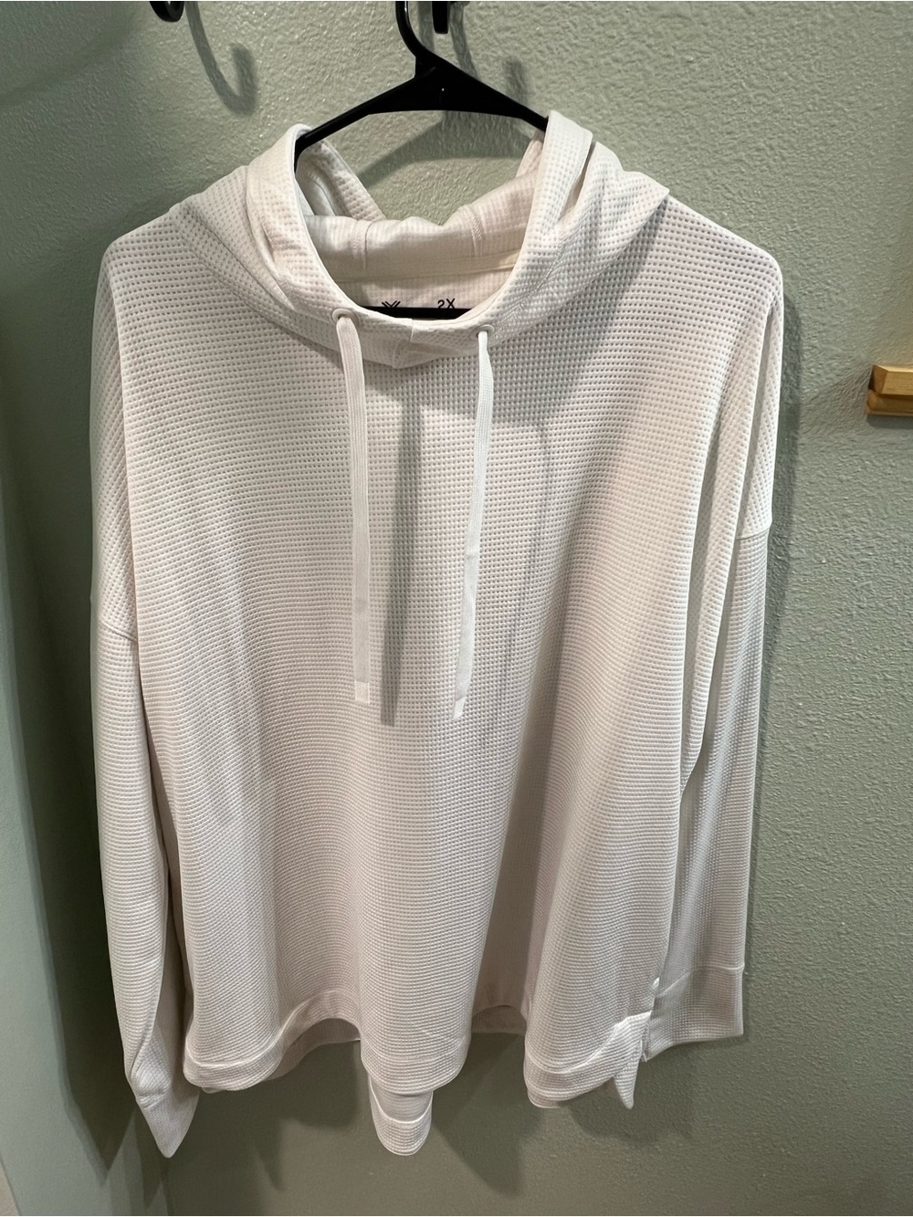 Xersion White Textured Hooded Women's Sweatshirt